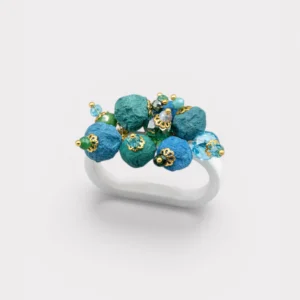 ANELLO A DUE DITA AZZURRO